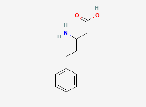 Two-dimensional chemical structure of 3-Amino-5-phenylpentanoic acid