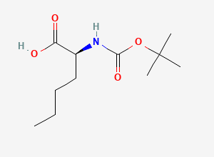 Two-dimensional chemical structure of N-tert-Butoxycarbonyl-L-norleucine