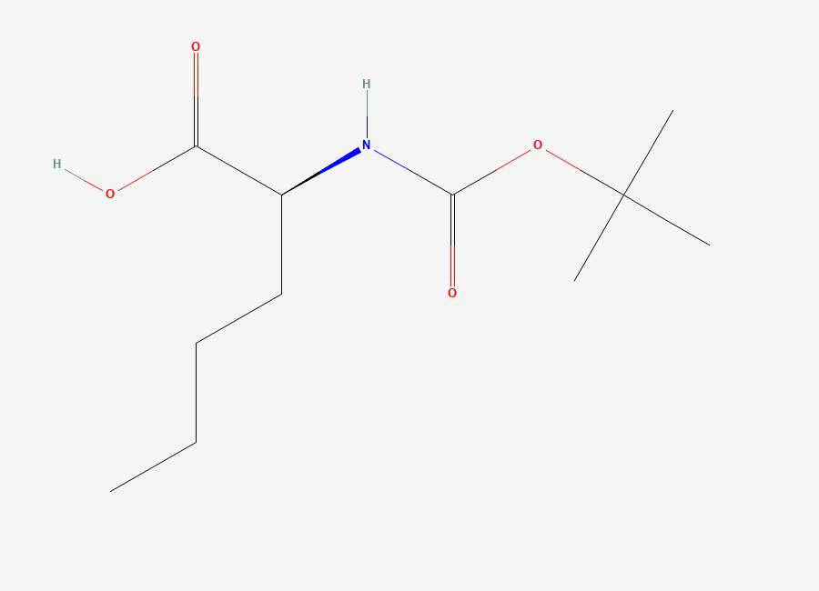 Two-dimensional chemical structure of N-tert-Butoxycarbonyl-L-norleucine