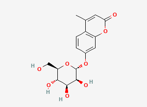 Two-dimensional chemical structure of methylumbelliferyl-alpha-D-mannopyranoside