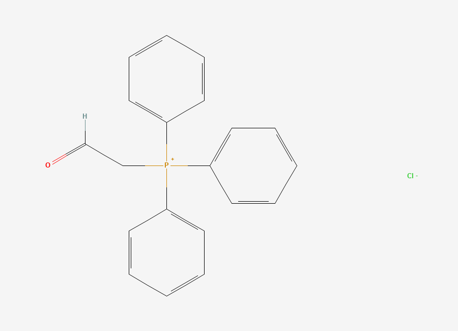 Two-dimensional chemical structure of Phosphonium, (2-oxoethyl)triphenyl-, chloride (1:1)