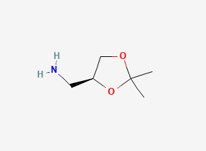 Two-dimensional chemical structure of 1-[(4S)-2,2-dimethyl-1,3-dioxolan-4-yl]methanamine