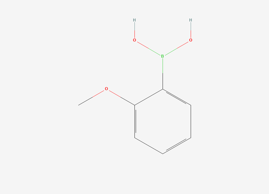 Two-dimensional chemical structure of 2-Methoxyphenylboronic acid