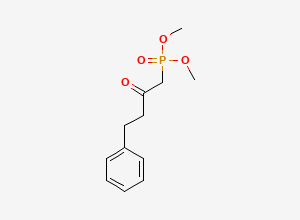 Two-dimensional chemical structure of Dimethyl (2-Oxo-4-phenylbutyl)phosphonate, CAS 41162-19-0