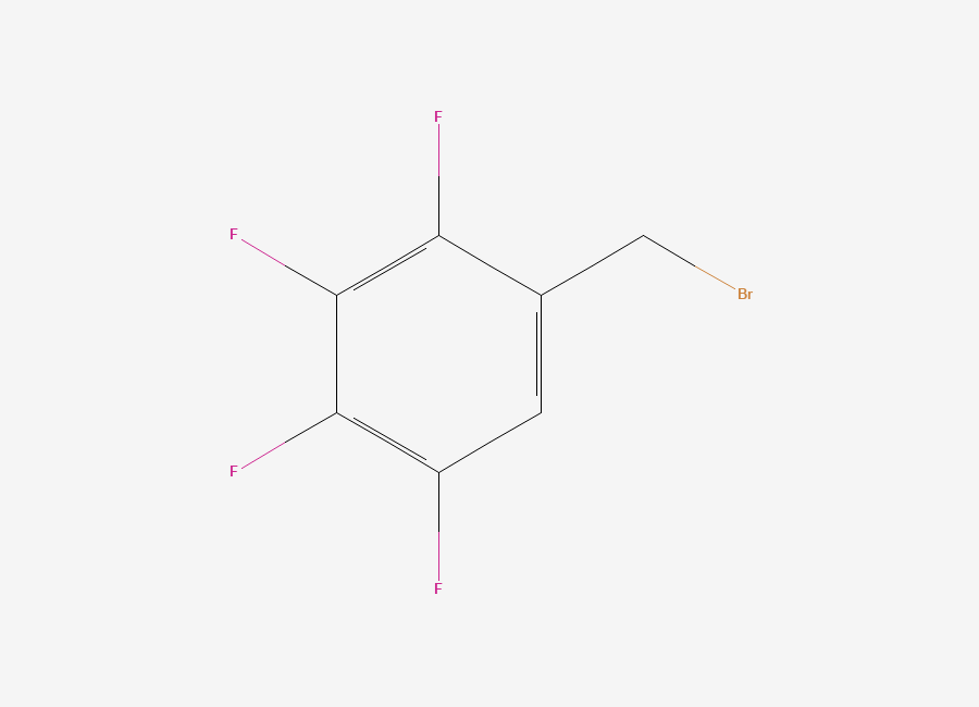 Two-dimensional chemical structure of 2,3,4,5-Tetrafluorobenzyl Bromide