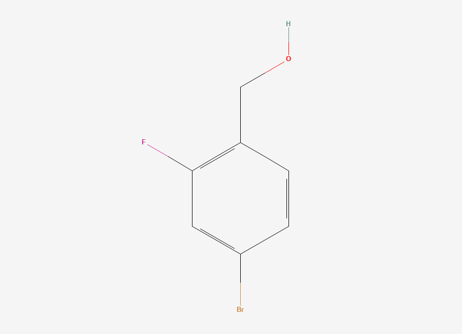 Two-dimensional chemical structure of (4-Bromo-2-fluorophenyl)methanol