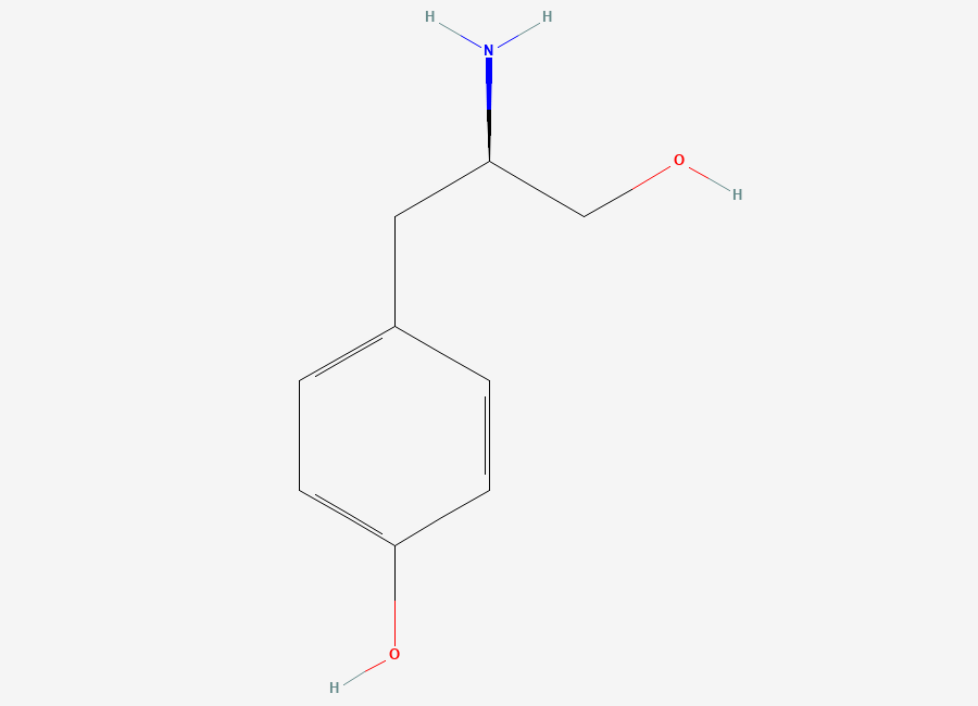 Two-dimensional chemical structure of D-Tyrosinol
