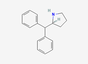 Two-dimensional chemical structure of (2S)-2-(Diphenylmethyl)pyrrolidine