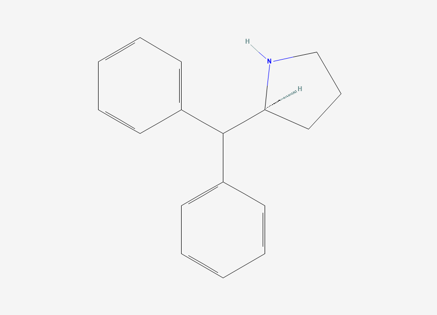 Two-dimensional chemical structure of (2S)-2-(Diphenylmethyl)pyrrolidine