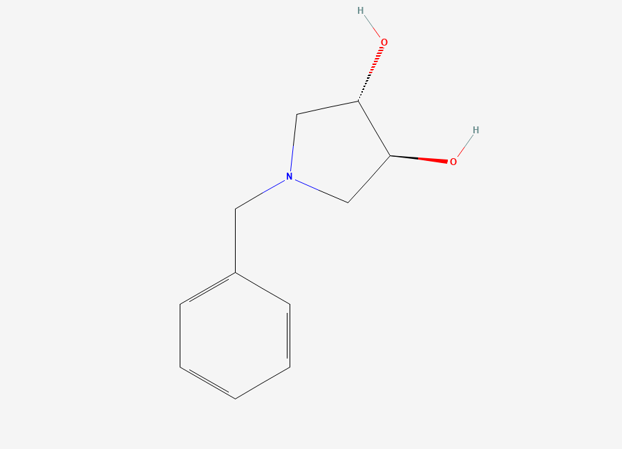 Two-dimensional chemical structure of (3S,4S)-(+)-1-Benzyl-3,4-pyrrolidindiol
