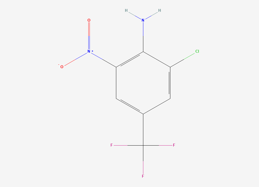Two-dimensional chemical structure of 2-Chloro-6-nitro-4-(trifluoromethyl)aniline
