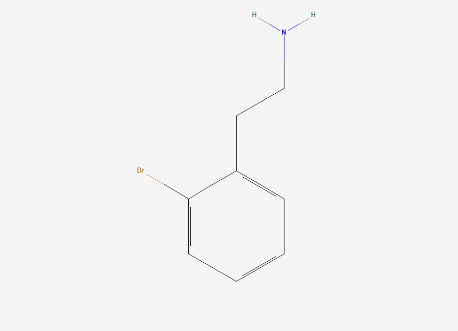Two-dimensional chemical structure of 2-Bromophenethylamine