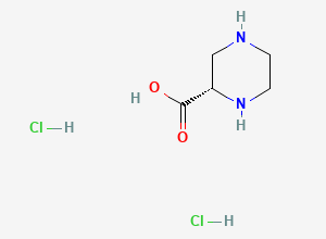 Two-dimensional chemical structure of (2S)-piperazine-2-carboxylic acid dihydrochloride