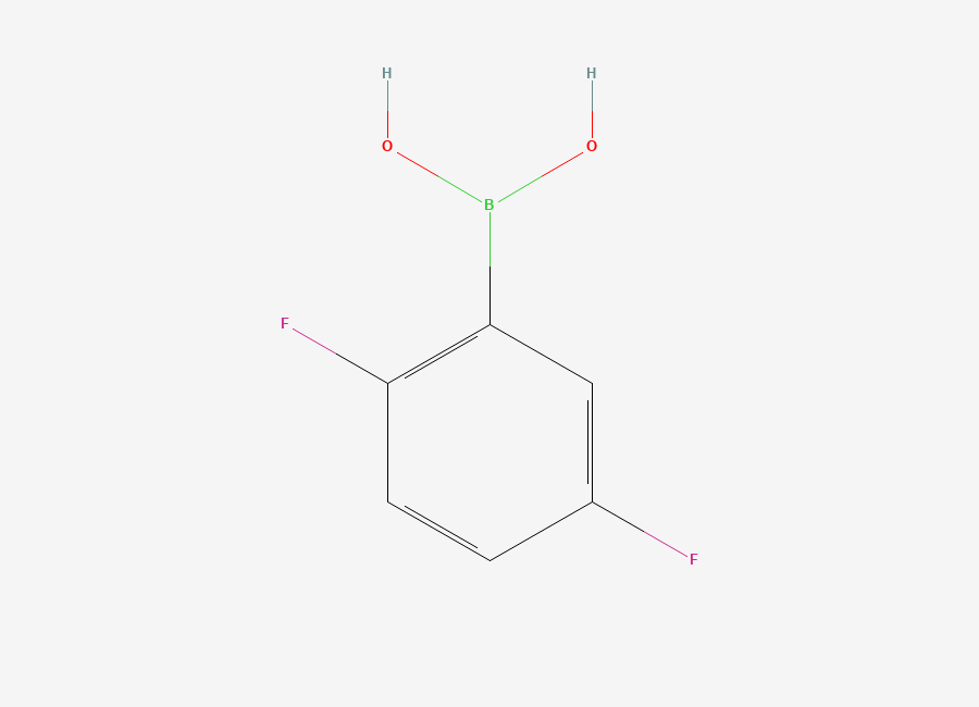 Two-dimensional chemical structure of (2,5-Difluorophenyl)boronic acid