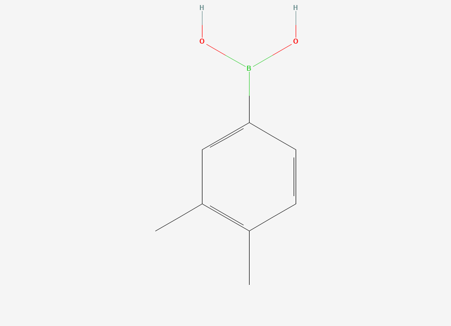 Two-dimensional chemical structure of 3,4-Dimethylphenylboronic acid