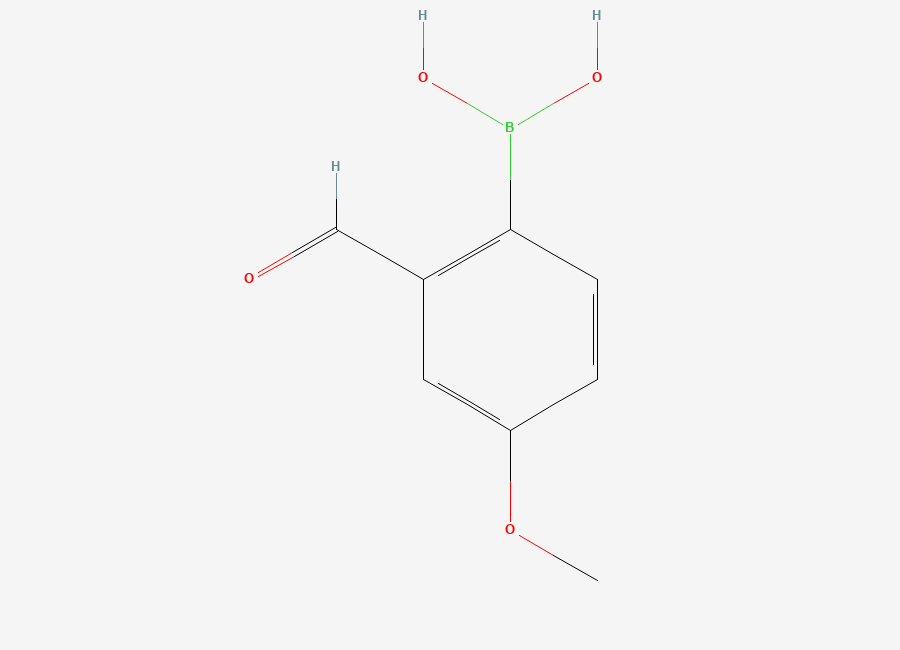 Two-dimensional chemical structure of 2-Formyl-4-methoxybenzeneboronic acid