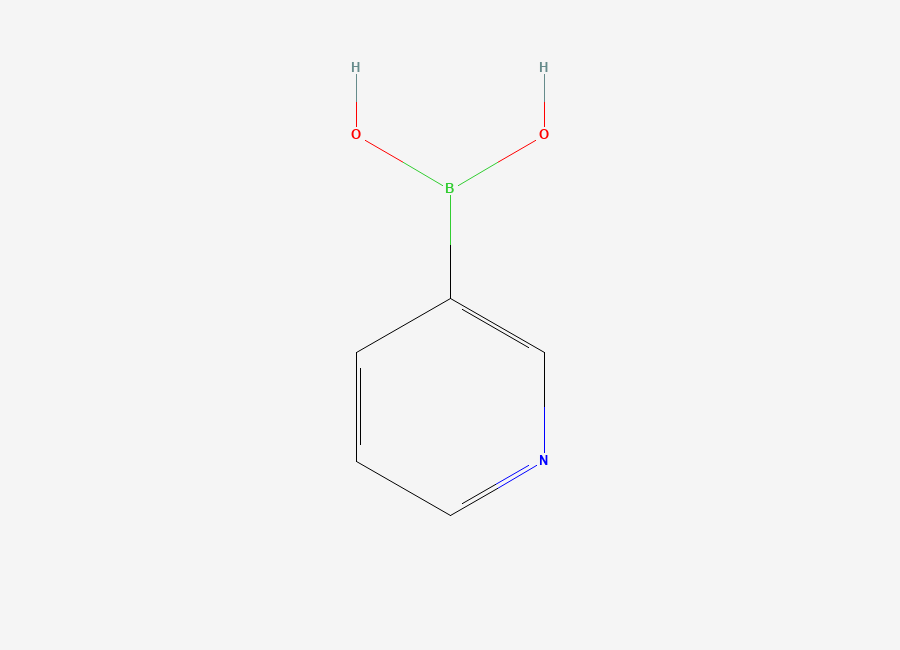 Two-dimensional chemical structure of 3-Pyridinylboronic acid