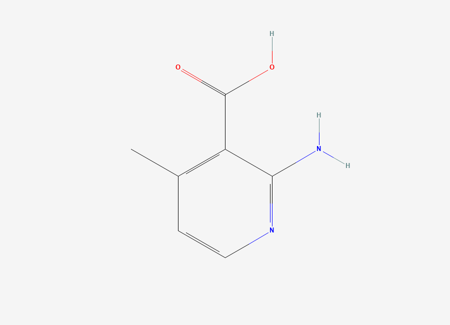 Two-dimensional chemical structure of 2-Amino-4-methylpyridine-3-carboxylic acid