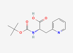 Two-dimensional chemical structure of Boc-3-(2-pyridyl)-Ala-OH