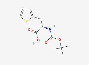 Two-dimensional chemical structure of 3-(Thien-2-yl)-L-alanine, N-BOC protected