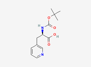 Two-dimensional chemical structure of Boc-3-(3-pyridyl)-D-Ala-OH