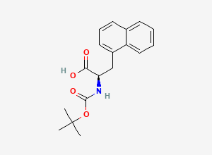 Two-dimensional chemical structure of N-(tert-Butoxycarbonyl)-3-naphthalen-1-yl-D-alanine