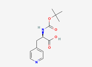 Two-dimensional chemical structure of Boc-3-(4-pyridyl)-D-alanine