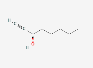 Two-dimensional chemical structure of 1-Octyn-3-ol, (3S)-
