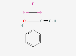 Two-dimensional chemical structure of 1,1,1-Trifluoro-2-phenyl-3-butyn-2-ol