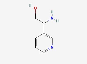 Two-dimensional chemical structure of 1-(3-Pyridinyl)-2-hydroxyethylamine
