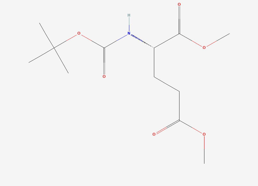 Two-dimensional chemical structure of Dimethyl N-(tert-Butoxycarbonyl)-L-glutamate