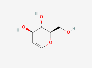 Two-dimensional chemical structure of D-(+)-Glucal