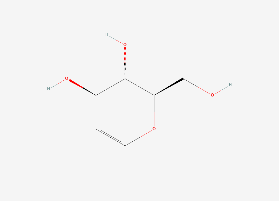 Two-dimensional chemical structure of D-(+)-Glucal