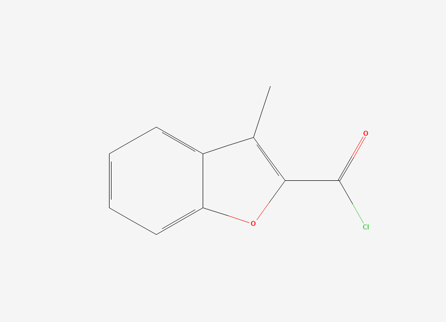 Two-dimensional chemical structure of 3-Methylbenzofuran-2-carbonyl chloride