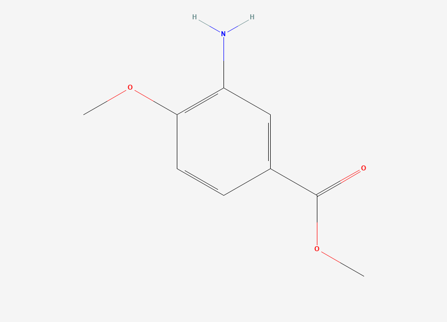 Two-dimensional chemical structure of Methyl 3-Amino-4-methoxybenzoate