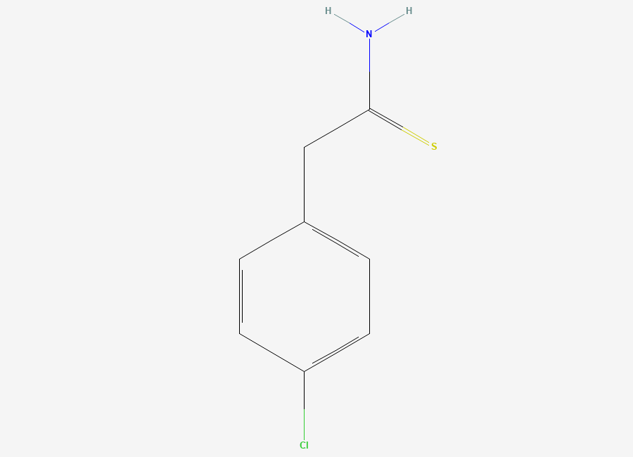 Two-dimensional chemical structure of 2-(4-Chlorophenyl)ethanethioamide