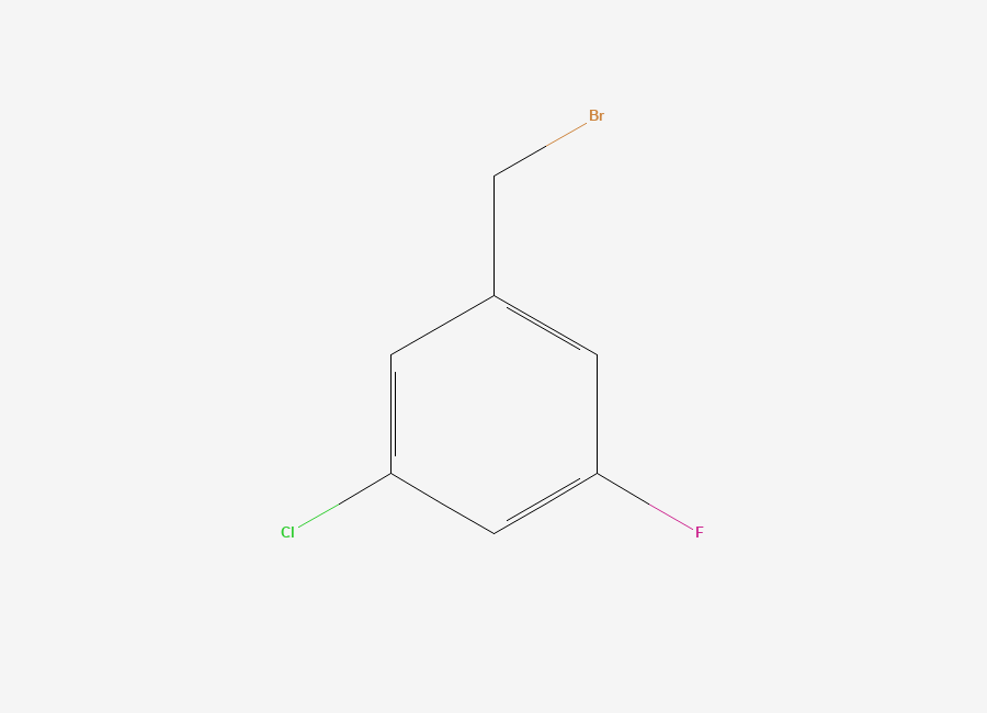 Two-dimensional chemical structure of 3-Chloro-5-fluorobenzyl Bromide