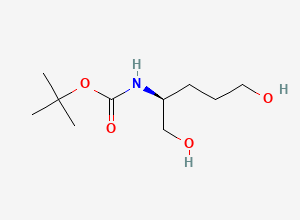 Two-dimensional chemical structure of (S)-(-)-2-(Boc-amino)-1,5-pentanediol