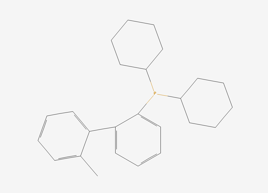 Two-dimensional chemical structure of 2-(Dicyclohexylphosphino)-2'-methylbiphenyl