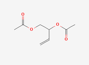 Two-dimensional chemical structure of 3,4-Diacetoxy-1-butene