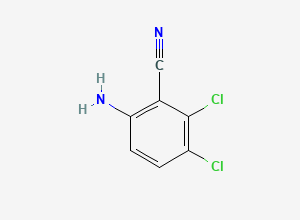 Two-dimensional chemical structure of 6-Amino-2,3-dichlorobenzonitrile, CAS 147249-41-0