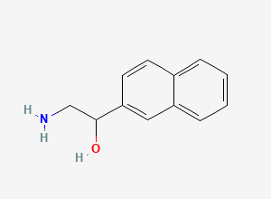 Two-dimensional chemical structure of 2-Amino-1-(naphthalen-2-yl)ethan-1-ol