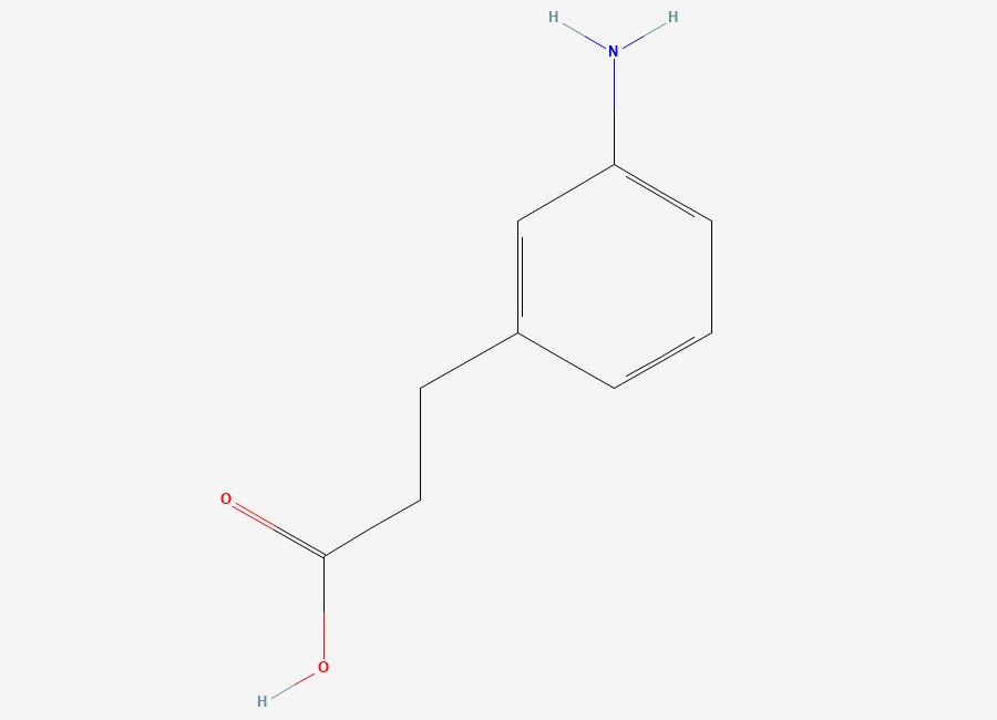 Two-dimensional chemical structure of 3-(3-Aminophenyl)propionic acid