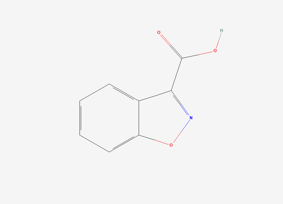 Two-dimensional chemical structure of 1,2-Benzoxazole-3-carboxylic acid