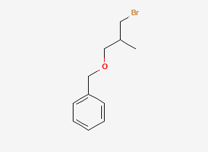 Two-dimensional chemical structure of ((3-Bromo-2-methylpropoxy)methyl)benzene