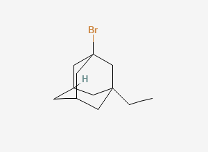 Two-dimensional chemical structure of 1-Bromo-3-ethyladamantane, CAS 878-61-5