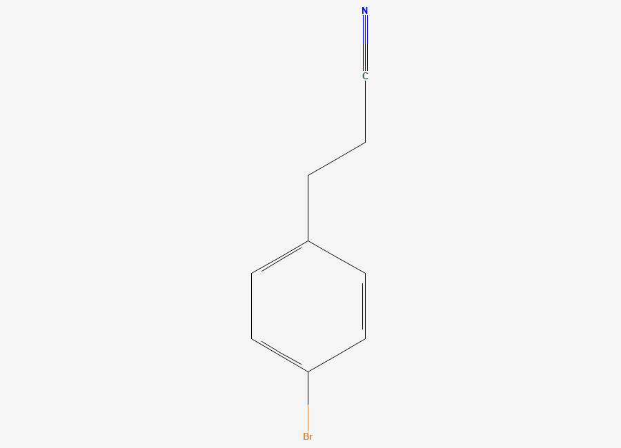 Two-dimensional chemical structure of 3-(4-Bromophenyl)propanenitrile