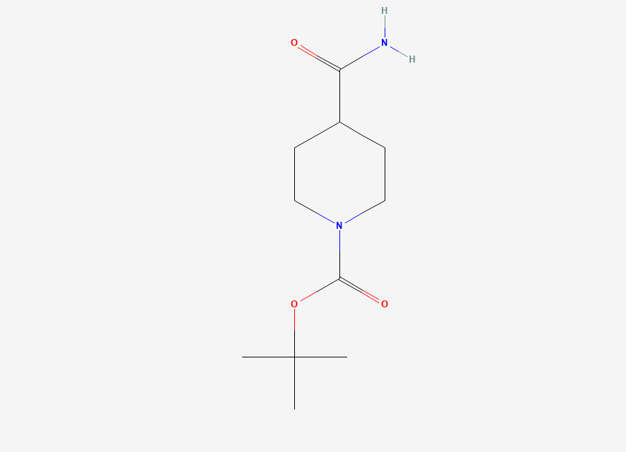 Two-dimensional chemical structure of 1-(tert-Butoxycarbonyl)piperidine-4-carboxamide