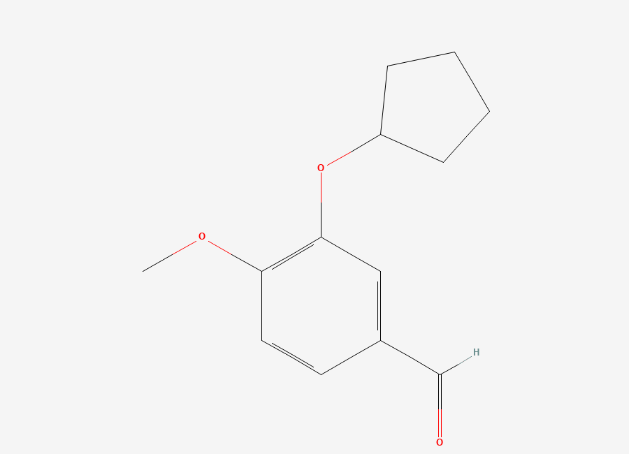 Two-dimensional chemical structure of 3-Cyclopentyloxy-4-methoxybenzaldehyde