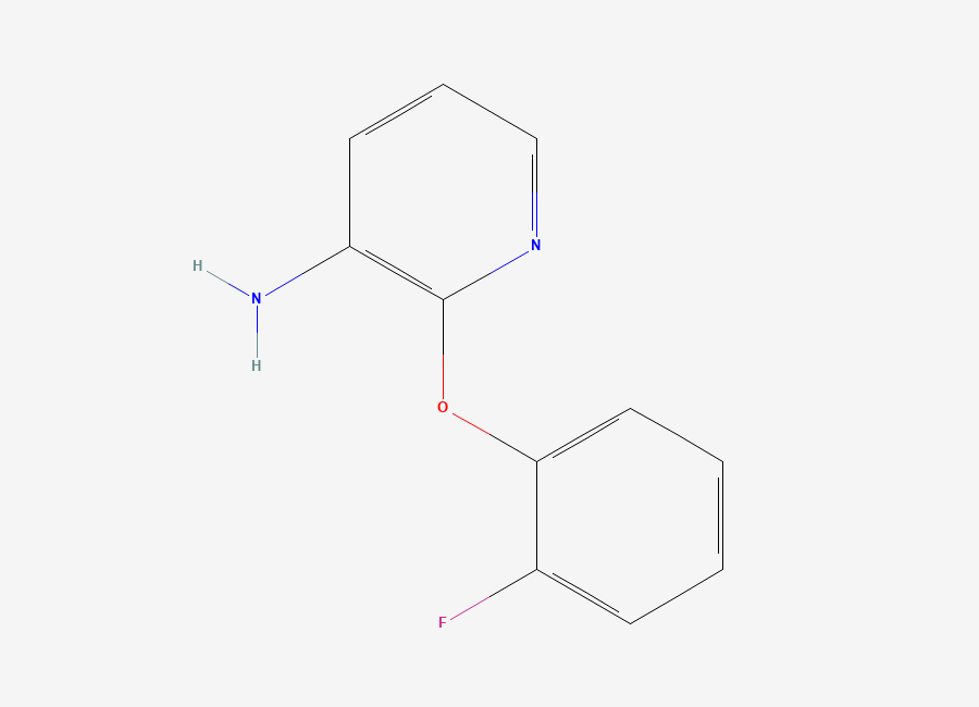 Two-dimensional chemical structure of 3-Amino-2-(2-fluorophenoxy)pyridine